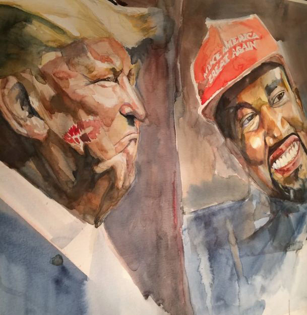 Ment Nelson's portrait of Trump and Kanye (copy) (copy)